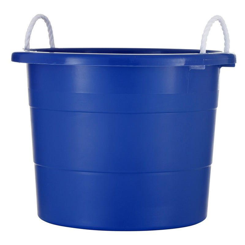 United Solutions 19 Gallon Large Durable Plastic Utility Tub with Strong Rope Handles for Indoor or Outdoor Home Organization, Blue, single (LOCAL PICKUP ONLY)