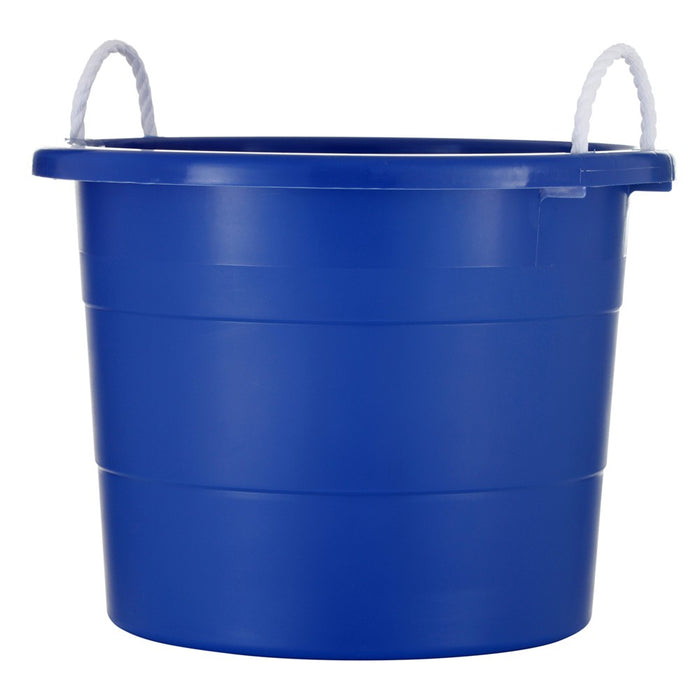 United Solutions 19 Gallon Large Durable Plastic Utility Tub with Strong Rope Handles for Indoor or Outdoor Home Organization, Blue, single (LOCAL PICKUP ONLY)