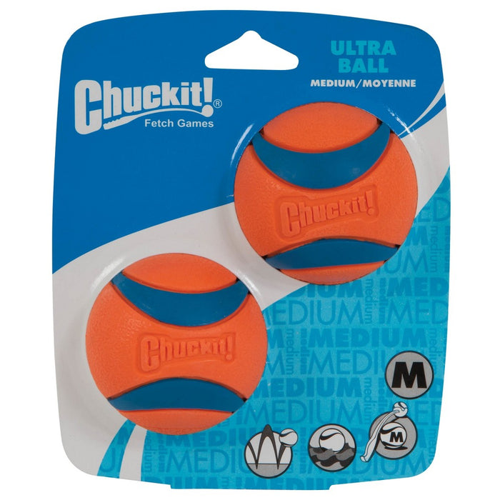 Chuckit Ultra Ball 2pk - Orange/Blue - Medium