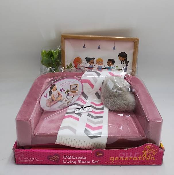 Our Generation Lovely Living Room Furniture Accessory Set for 18" Dolls
