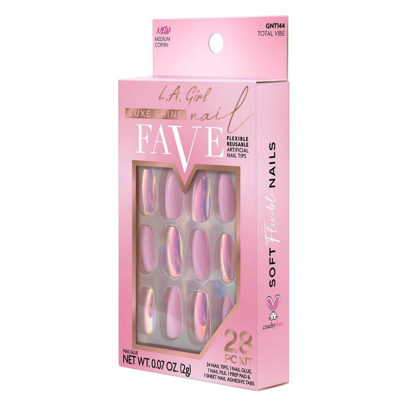 L.A. Girl Luxe Shine Fave Artificial Nail - Total Vibe Barbie- 28pc *BRAND NEW*