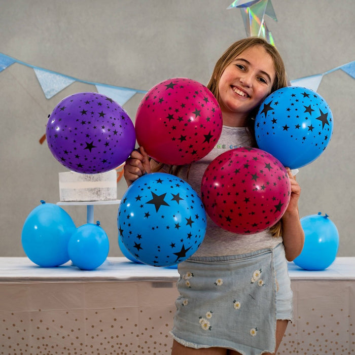 5ct illooms LED Light Up Mixed Solid Stars Balloon