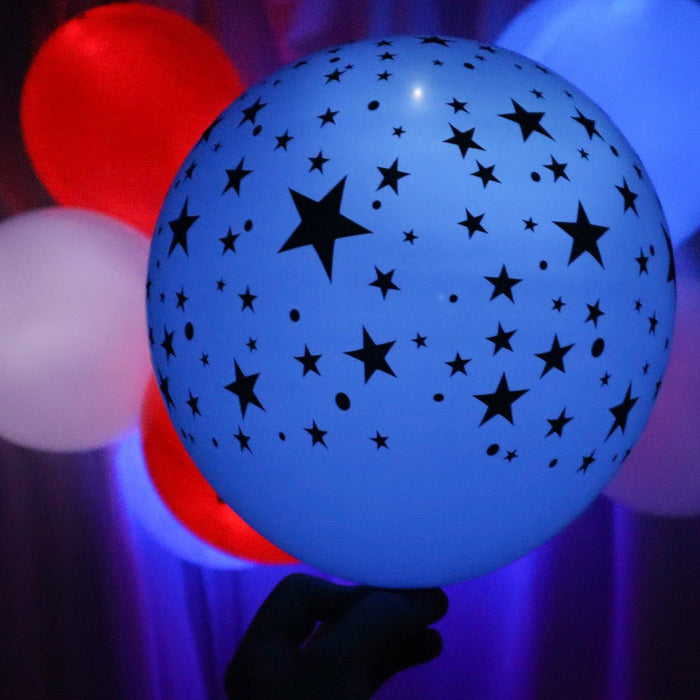 5ct illooms LED Light Up Mixed Solid Stars Balloon