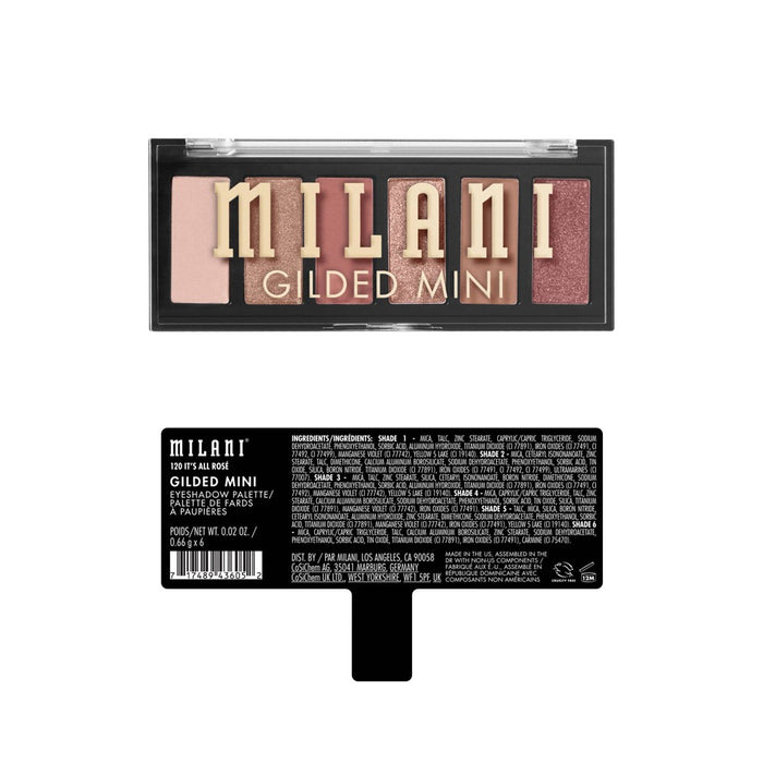 Milani Gilded Mini Eyeshadow Palette 120 - It's All Rose - 0.17oz