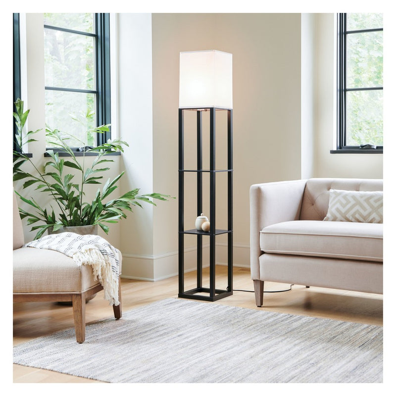 Shelf Floor Lamp Black (Lamp Only) - Threshold
