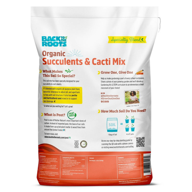 Back to the Roots 6qt Specialty Succulent Potting Mix