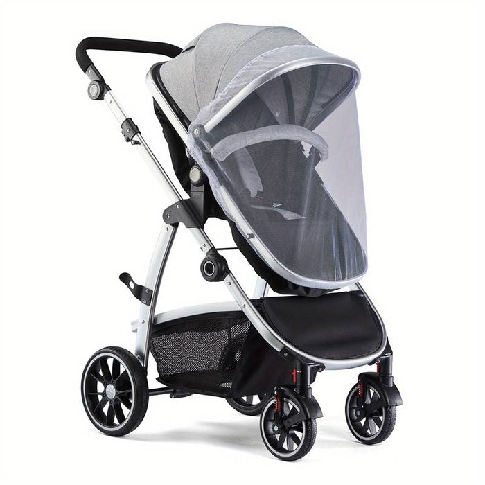 HAGADAY Baby Stroller with Reversible Seat, Canopy, Bassinet - GRAY