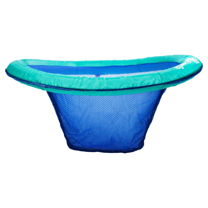 SwimWays Spring Float Papasan Inflatable Pool Lounger with Hyper-Flate Valve - Aqua