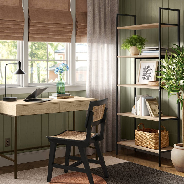 Loring Wood Writing Desk with Drawers and Charging Station Oak - Threshold™ (LOCAL PICKUP ONLY)