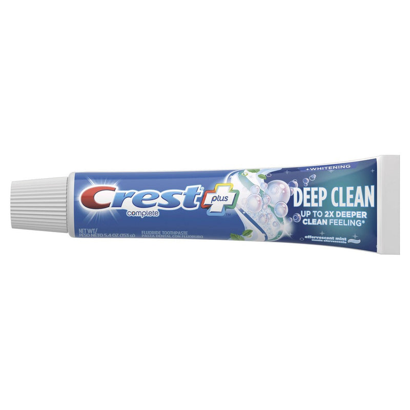 Crest + Deep Clean Complete Whitening Toothpaste Effervescent Mint - 5.4oz/2p