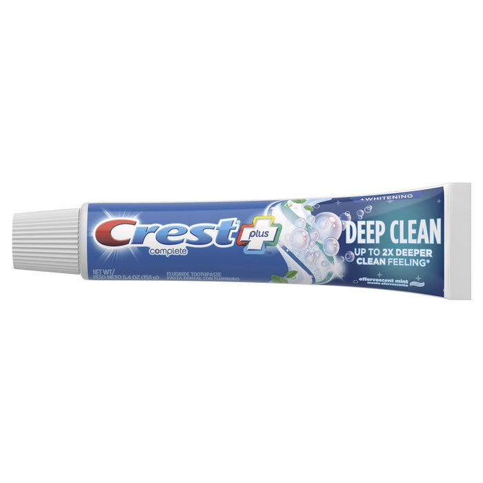 Crest + Deep Clean Complete Whitening Toothpaste Effervescent Mint - 5.4oz/2p