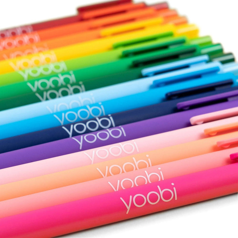 18ct Rollerball Gel Pens Retractable Multicolored  - Yoobi™