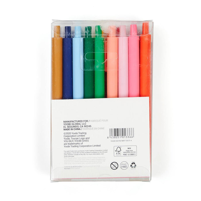 18ct Rollerball Gel Pens Retractable Multicolored  - Yoobi™