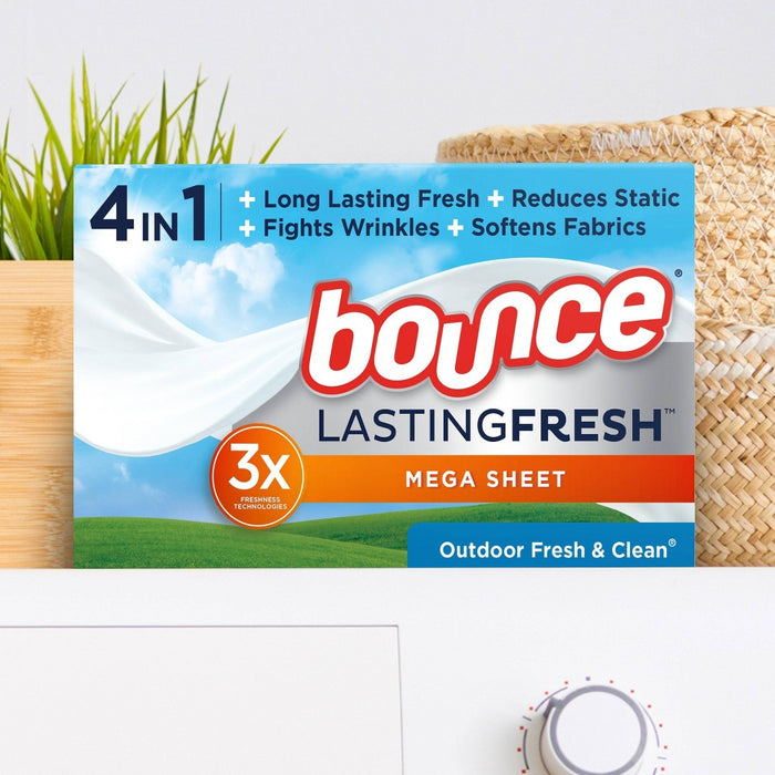 Bounce Lasting Fresh Mega Dryer Sheets - Outdoor Fresh - 180ct