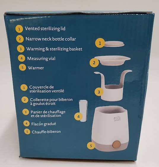 The First Years Baby Bottle Warmer and Sterilizer - Pacifier and Bottle Nipple Sanitizer