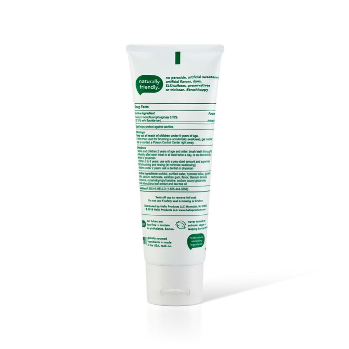 hello Naturally Whitening Fluoride, SLS-Free and Vegan Toothpaste - 4.7oz