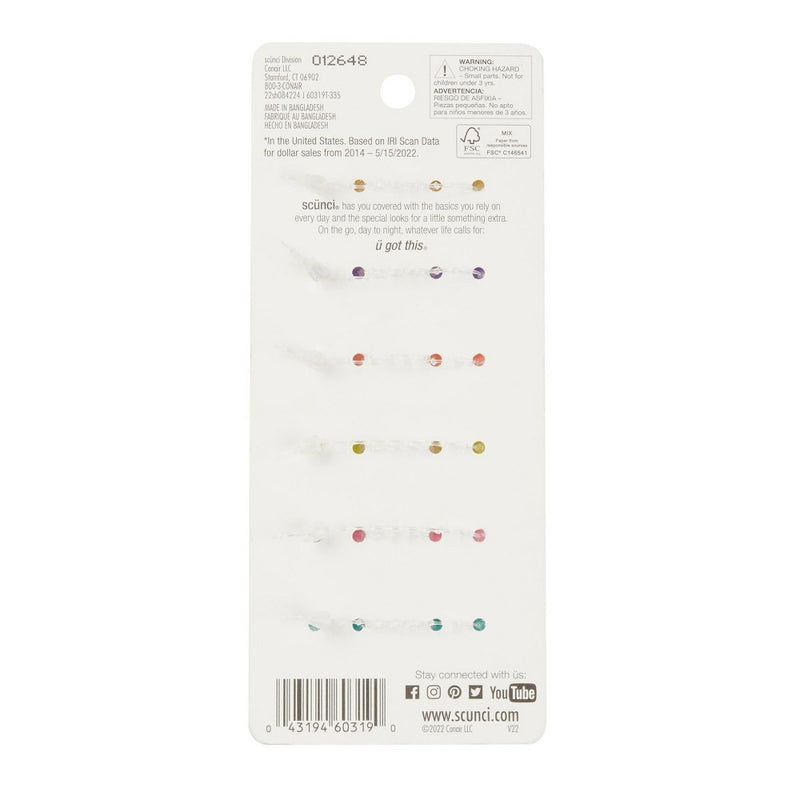scunci Kids' Hair Claw Clip - 12ct
