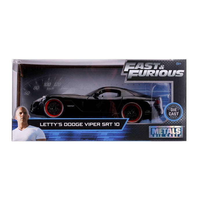 Jada Toys Fast & Furious 2008 Dodge Viper SRT-10 Die-Cast Vehicle 1:24 Scale Glossy Black