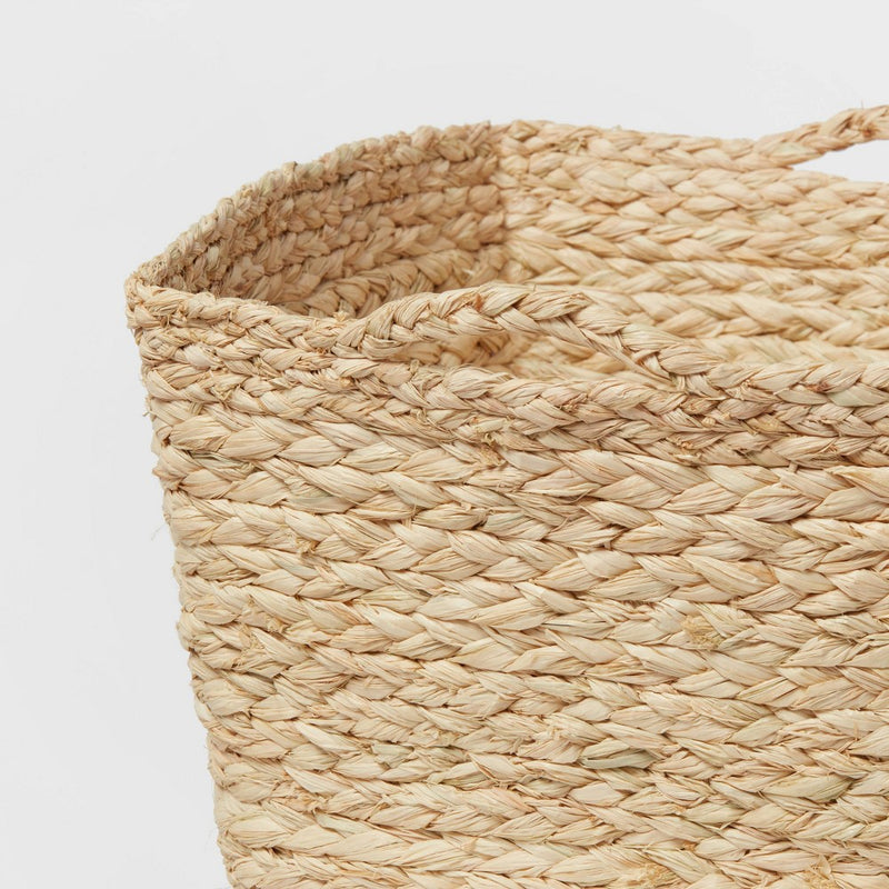 Square Braided Rafia Basket Natural - Brightroom™
