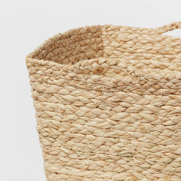Square Braided Rafia Basket Natural - Brightroom™