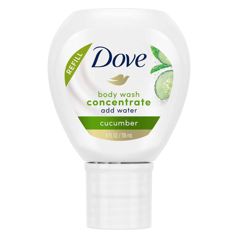 Dove Beauty Cucumber Concentrate Body Wash Refill - 4 fl oz/Makes 16 fl oz