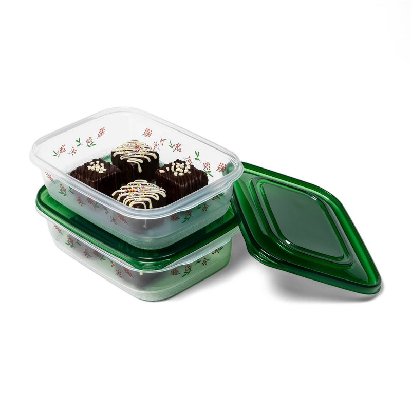 Holiday Rectangle Food Storage Container - 42oz/3ct - up & up™