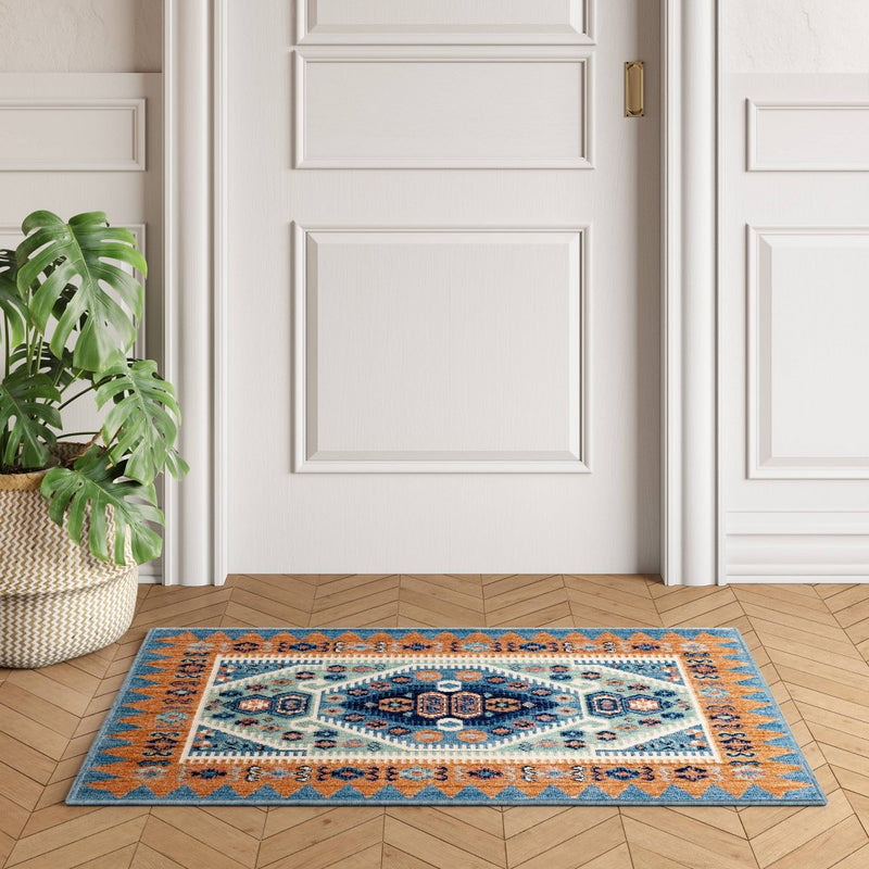 2'x3' Buttercup Diamond Vintage Persian Style Woven Rug Blue - Opalhouse™ (LOCAL PICKUP ONLY)