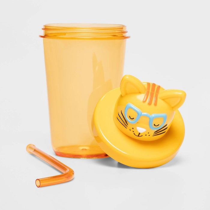 17oz Plastic Figural Cat Tumbler - Sun Squad™