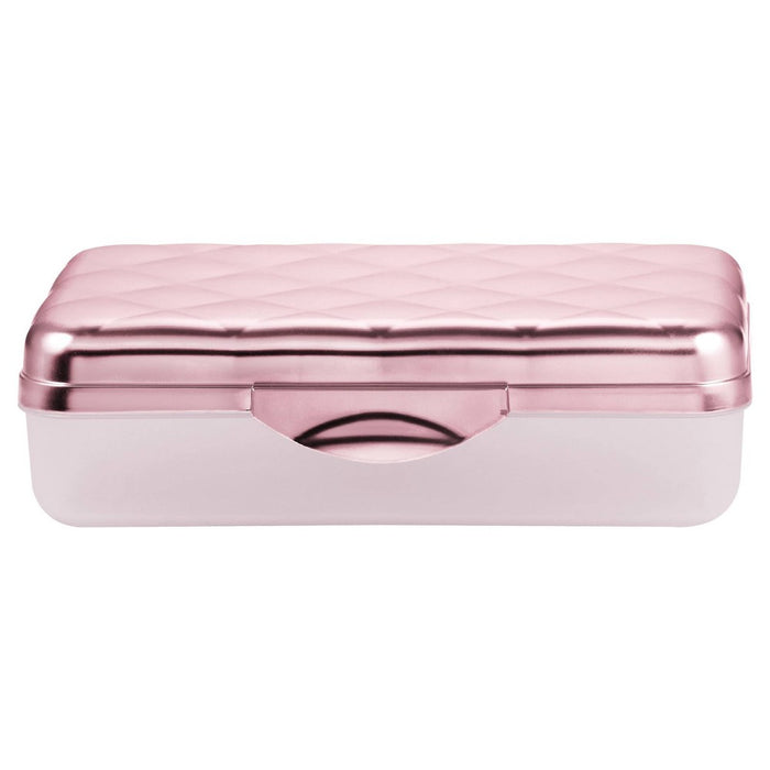 Quilted Metallic Pencil Box Rose Gold - It's Academic