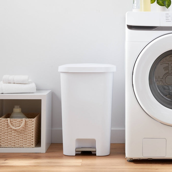 11.9gal Step Trash Can White - Brightroom™
