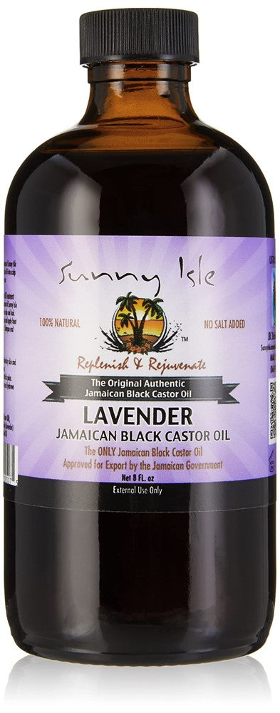 Sunny Isle Lavender Jamaican Castor Oil, Black, 8 Oz
