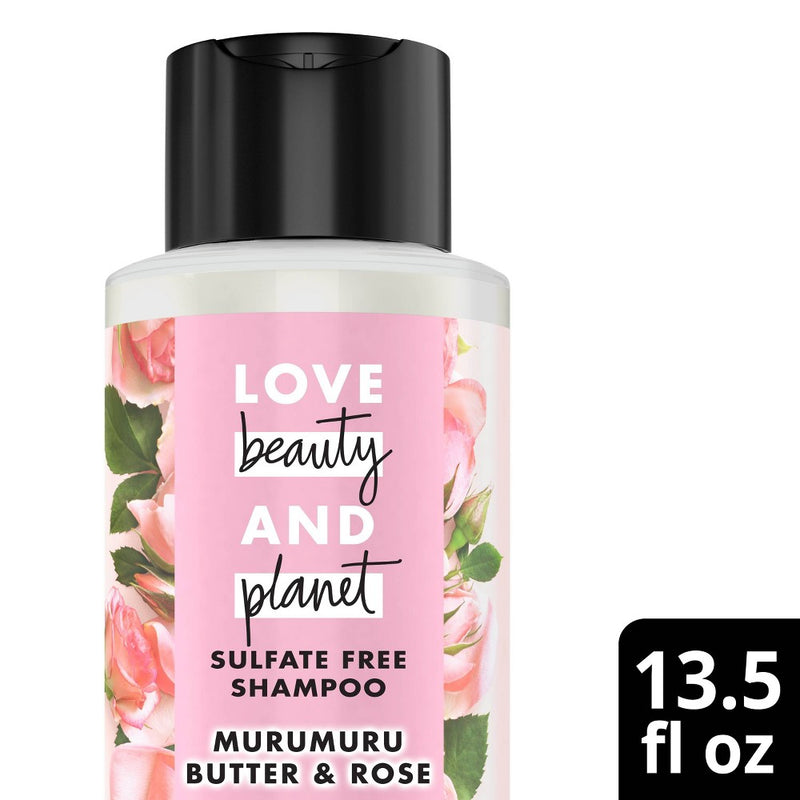 Love Beauty and Planet Murumuru Butter & Rose Sulfate Free Shampoo For Color Treated Hair - 13.5 fl oz