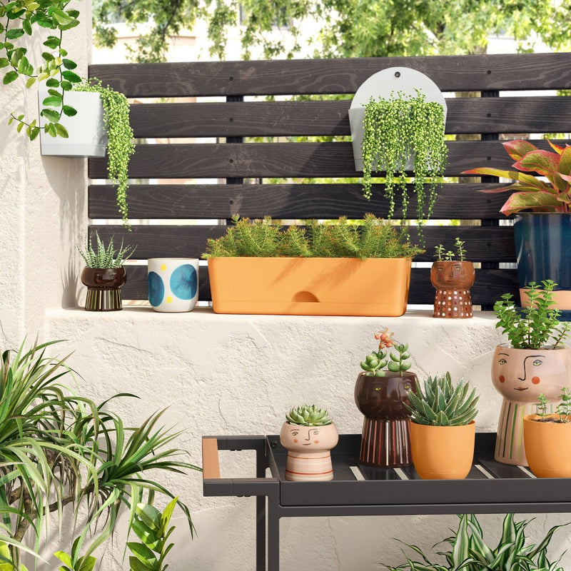 4" Wide 2pc Indoor/Outdoor Self-Watering Planters Terracotta - Room Essentials™