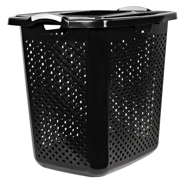 Home Logic XL Bushel Lidded Hamper Black