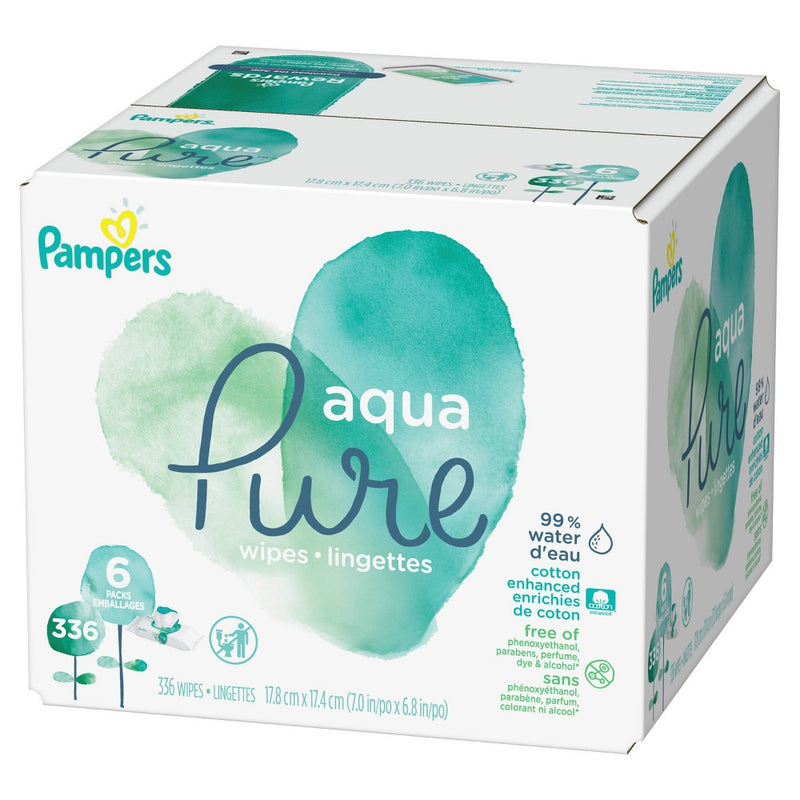 Pampers Aqua Pure Sensitive Baby Wipes - 336ct