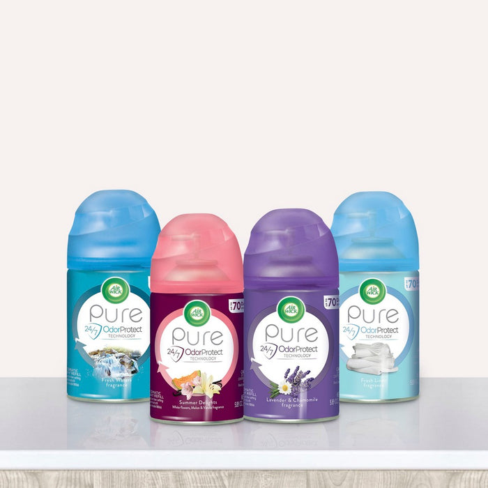 Air Wick Freshmatic Ultra - Twin Refill Essential Oils Summer Delights - White Flowers,Melon & Vanilla - 11.7oz/2pk