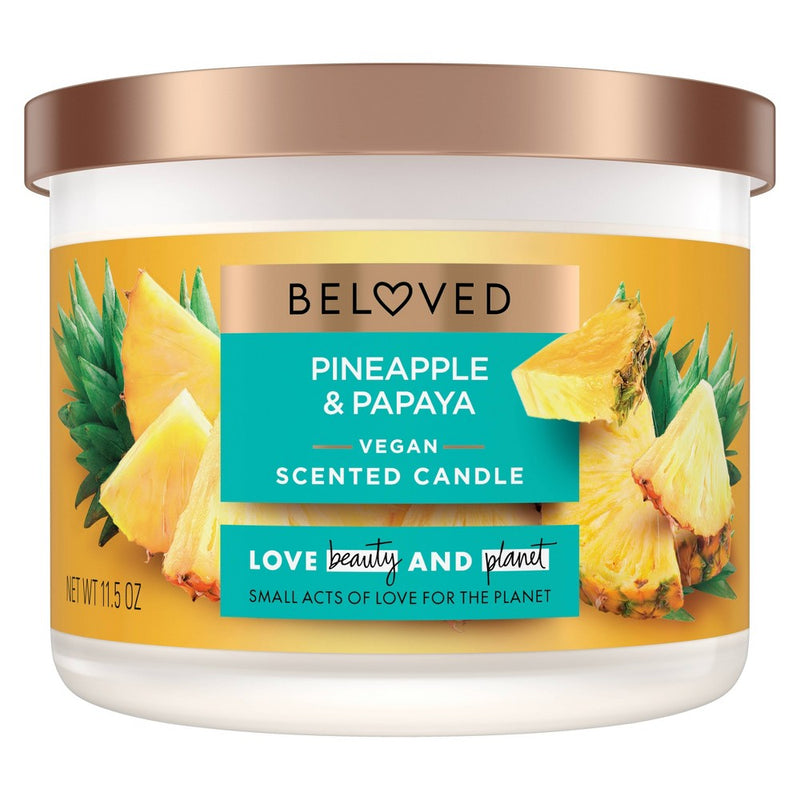 Beloved Pineapple & Papaya 2-Wick Vegan Candle - 11.5oz