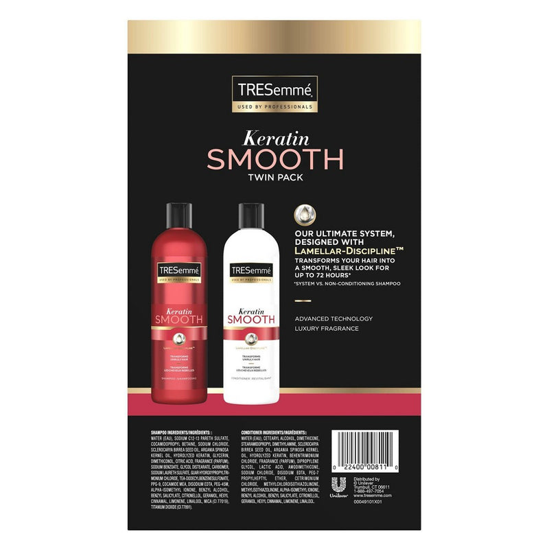 Tresemme Keratin Smooth Pro Collection Shampoo & Conditioner Bundle - 40 fl oz