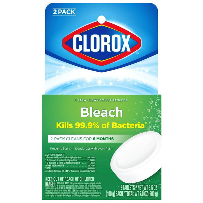 Clorox Ultra Clean Toilet Tablets Bleach - 3.5oz/2ct