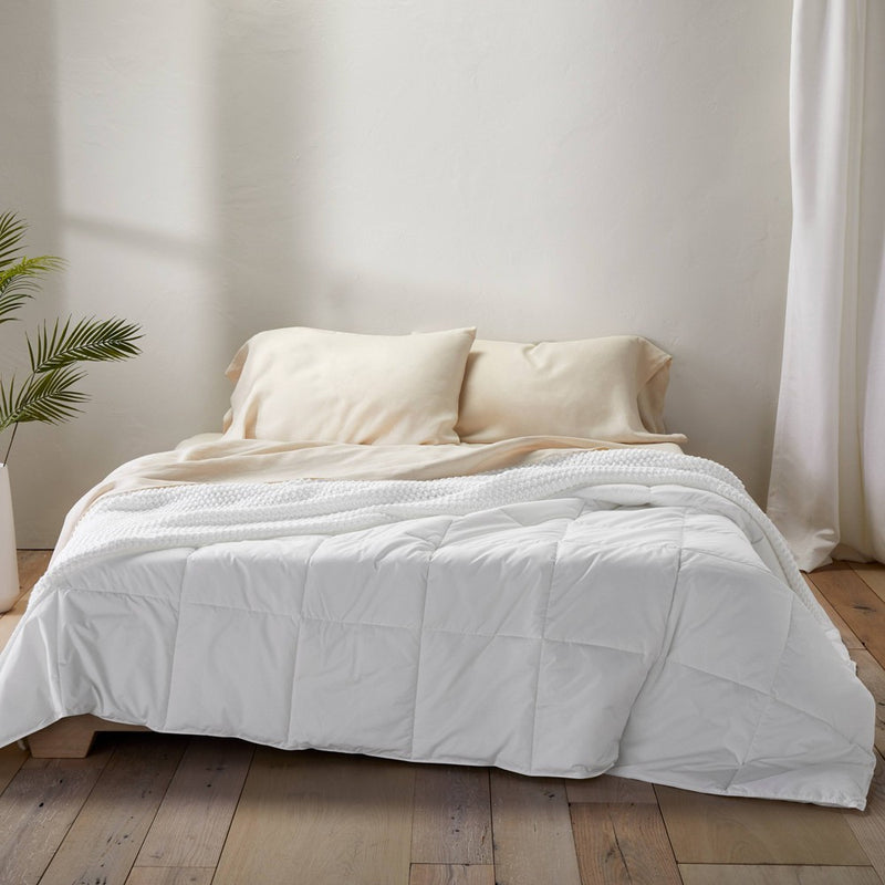 Full/Queen Chunky Knit Bed Blanket White - Casaluna™