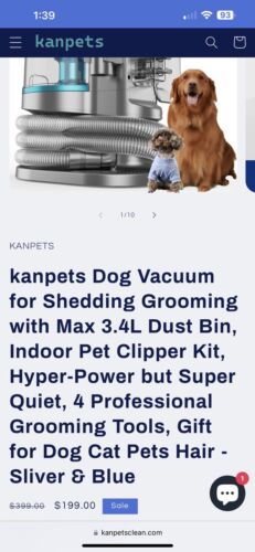 Kanpets Dog and Cat Vacuum for Grooming