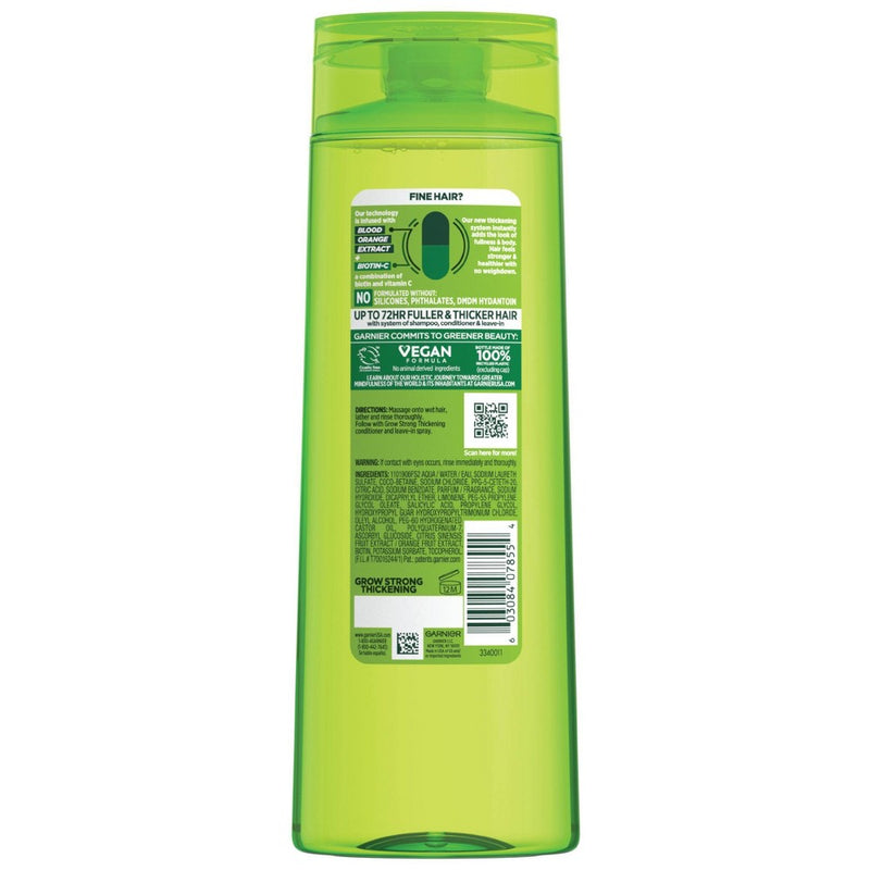 Garnier Fructis Grow Strong Thickening Shampoo for Thin & Fine Hair - 12.5 fl oz