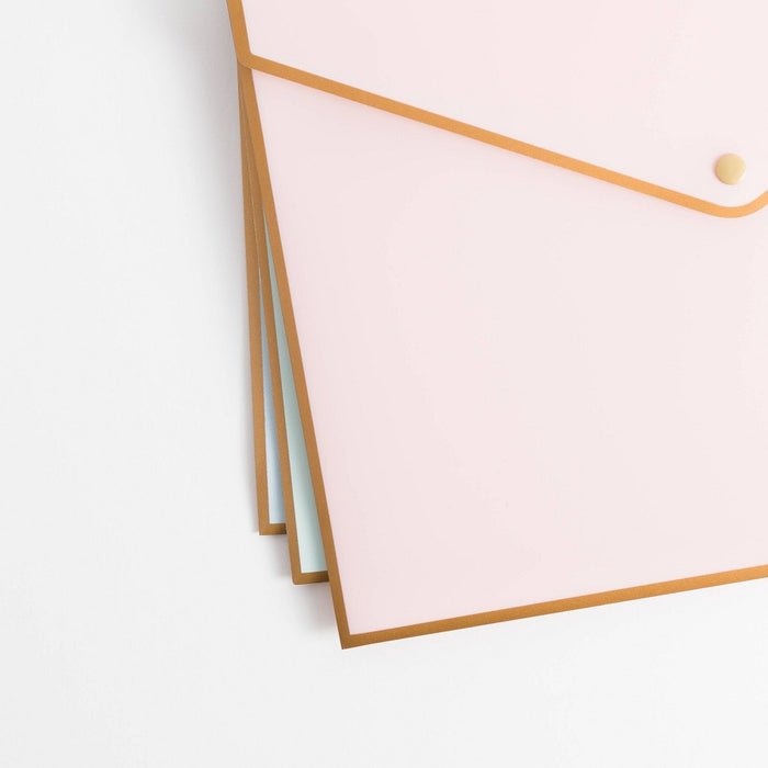 U Brands 3ct Poly Document Holders with Snap Cover Pastels