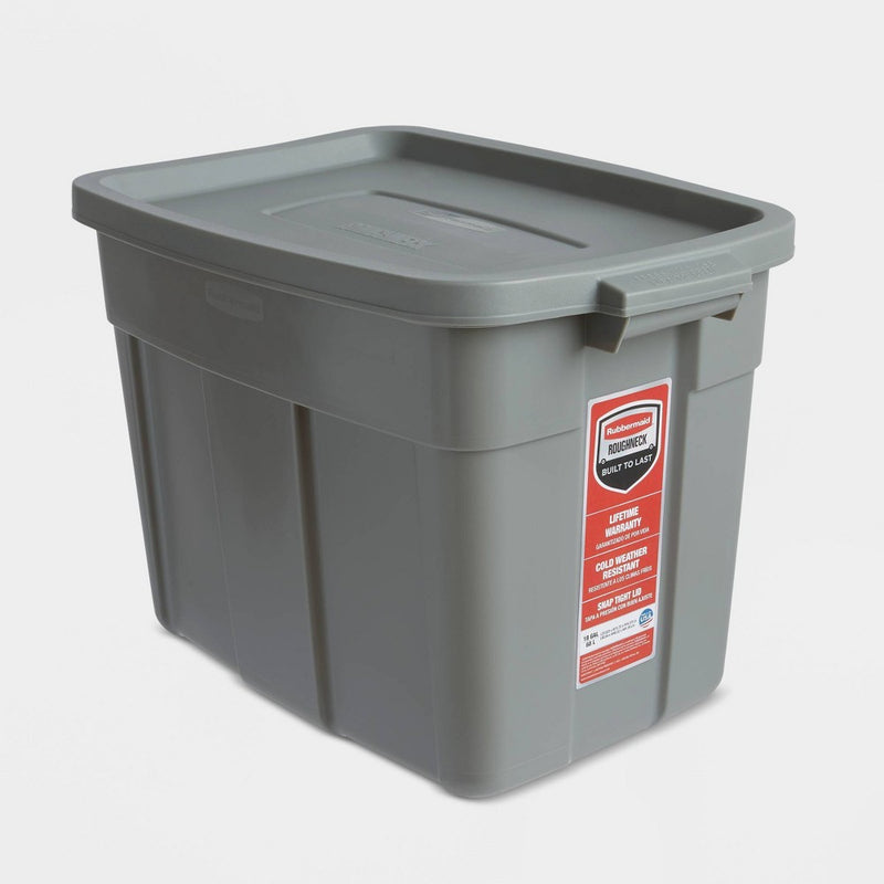 Rubbermaid 18gal Roughneck Storage Tote Gray (LOCAL PICKUP ONLY)