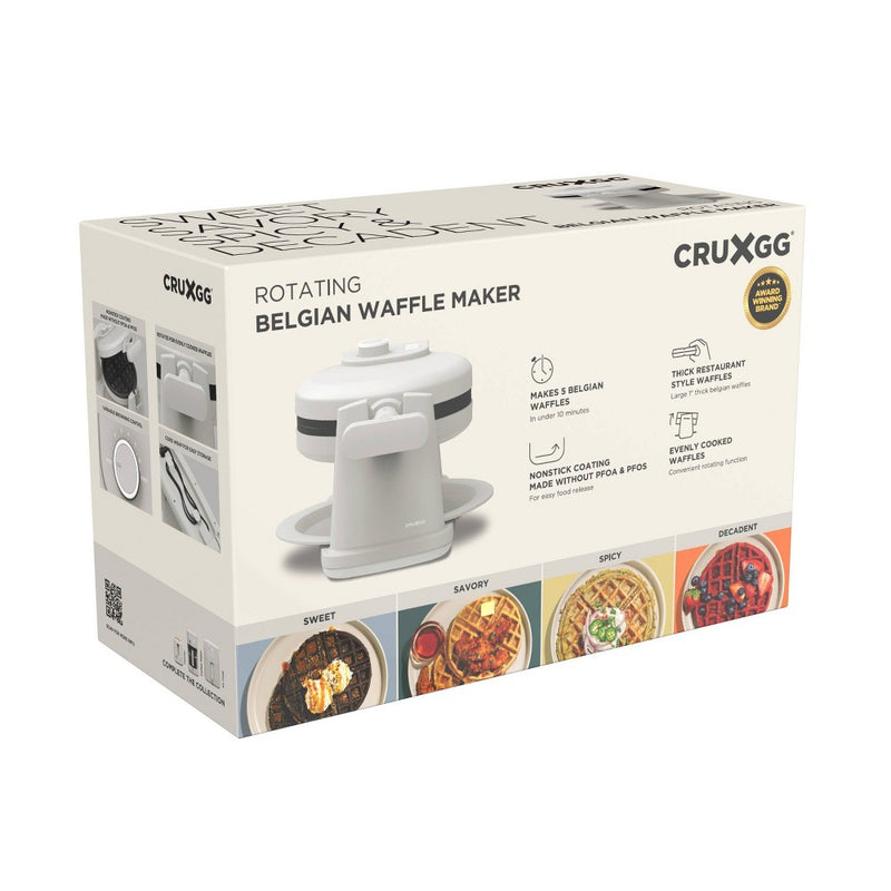 CRUXGG Rotating Belgian Waffle Maker