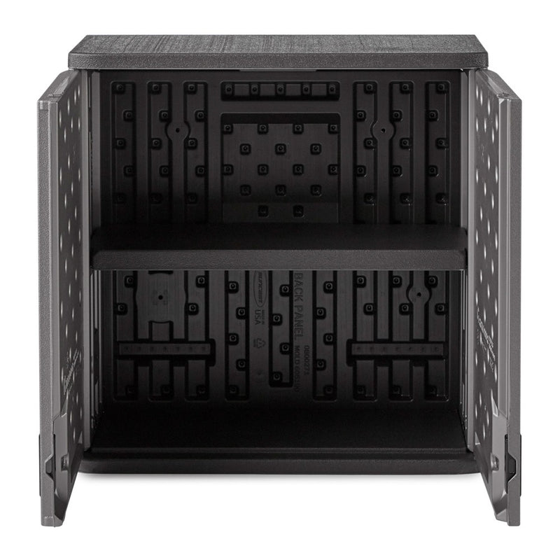 Suncast 4 Cubic Feet Resin Single Shelf Garage Wall Storage Cabinet, Platinum (LOCAL PICKUP ONLY)
