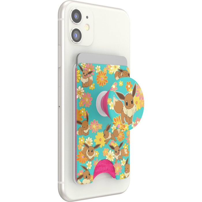 PopSockets PopWallet+ Pokemon Cell Phone Grip - Foil Flower Power Eevee