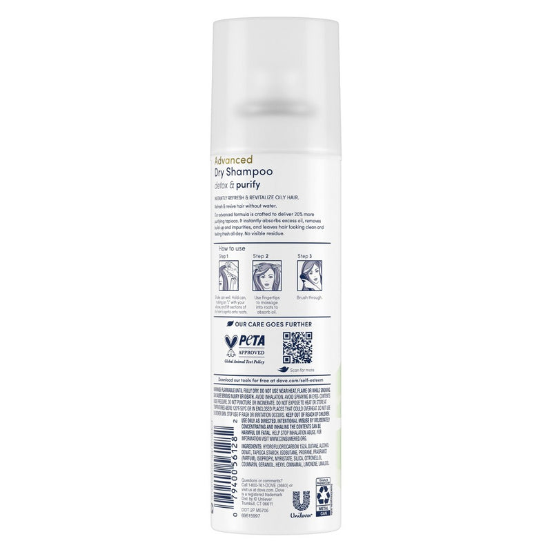 Dove Beauty Detox & Purify Dry Shampoo - 5oz