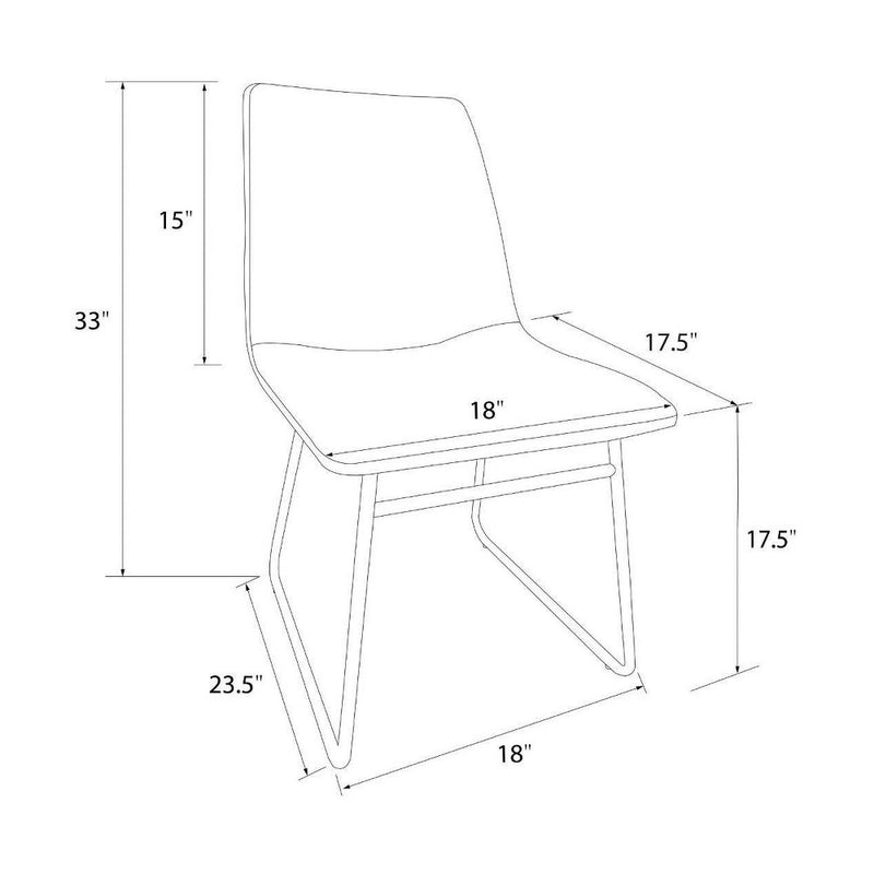 2pk Bowden Faux Leather Dining Chairs with Black Legs Caramel  - Threshold™ (LOCAL PICKUP ONLY)