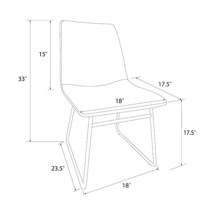 2pk Bowden Faux Leather Dining Chairs with Black Legs Caramel  - Threshold™ (LOCAL PICKUP ONLY)